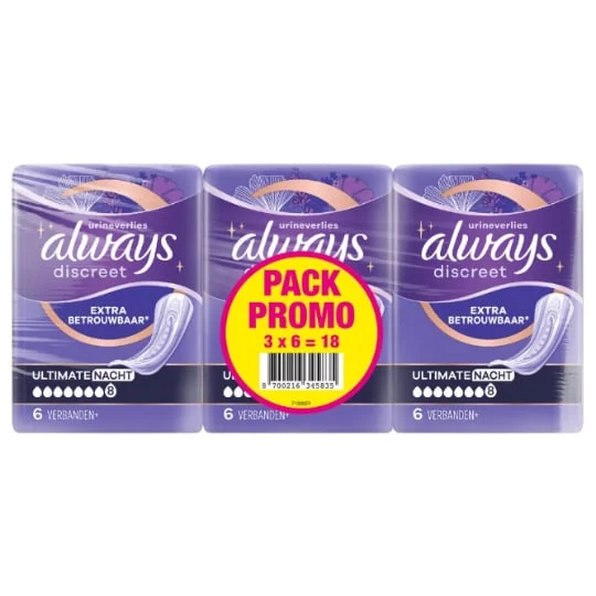 Serviettes Fuites Urinaires Ultimate Nacht