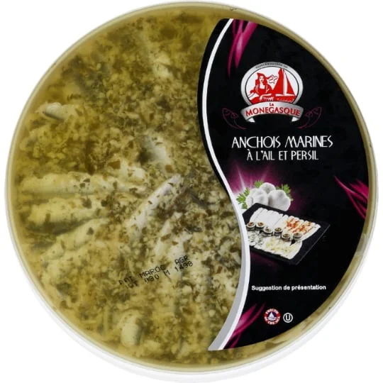 Anchois marinés à l'ail et persil
