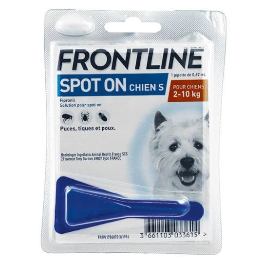 Spot on pour chien S, 2-10 kg