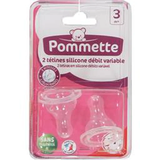 Tétines silicone 3 vitesses