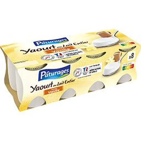 Yaourt au lait entier saveur vanille