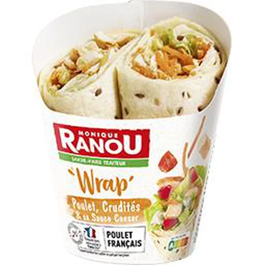 Wrap poulet crudités & sa sauce Caesar