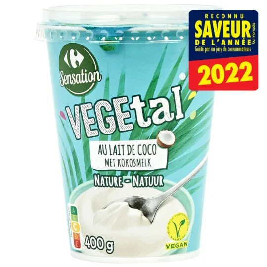 Dessert végétal lait de coco nature