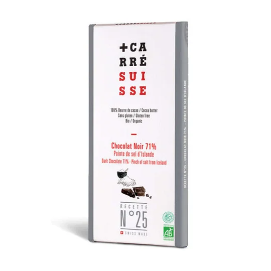 Recette N°25 Chocolat Noir 71% Pointe de Sel d'Islande