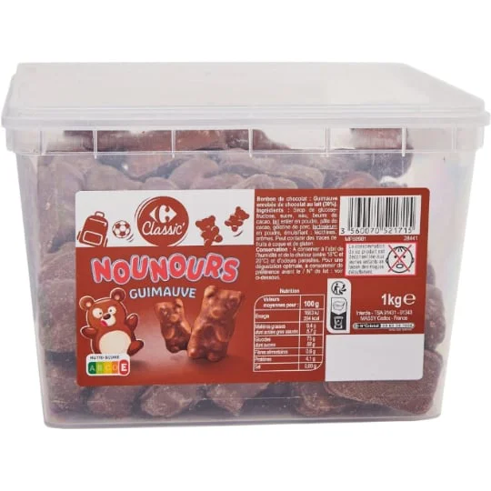 Bonbons guimauve chocolat au lait