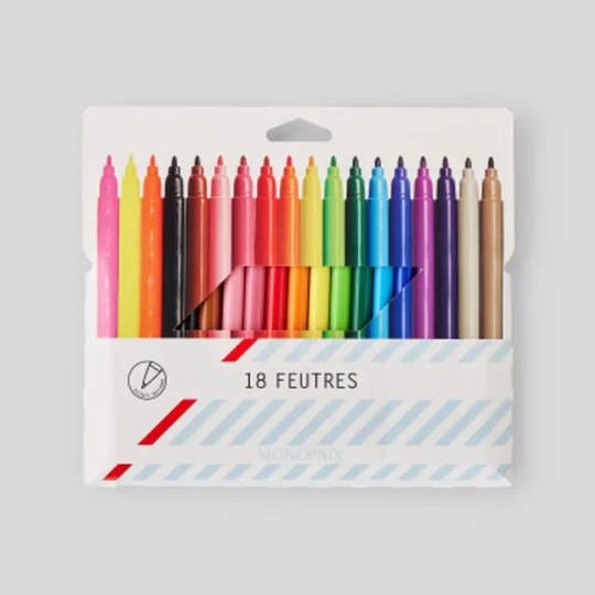 Monoprix Maison 18 Feutres De Coloriage