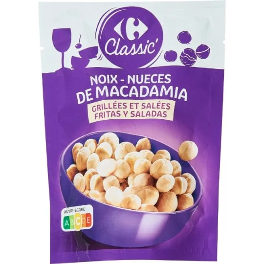 Noix de macadamia grillées salées