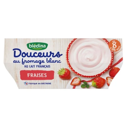 Fromage blanc bébé 8m Fraise