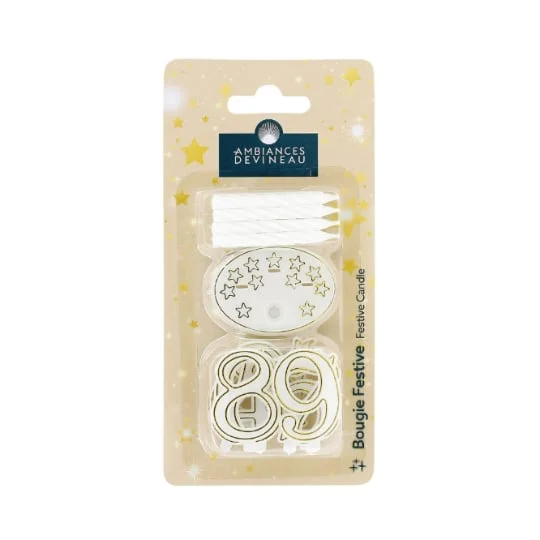 Bougie avec chiffres en plastique de 0 à 9