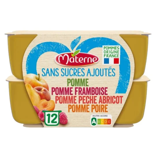 Compote panaché 4 parfums Sans Sucre Ajouté
