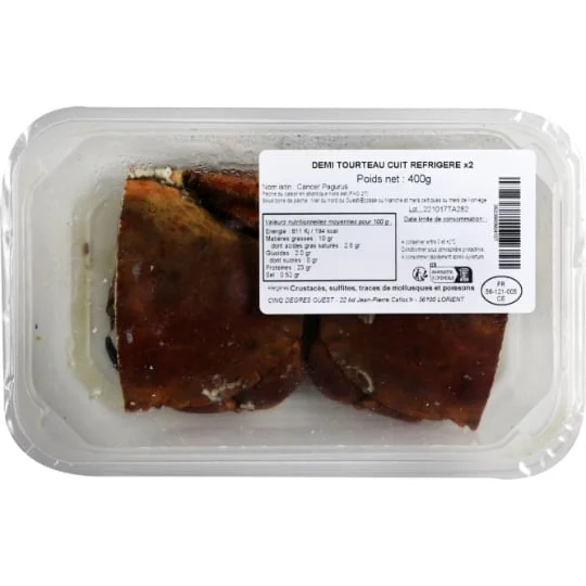 Demi tourteau cuit