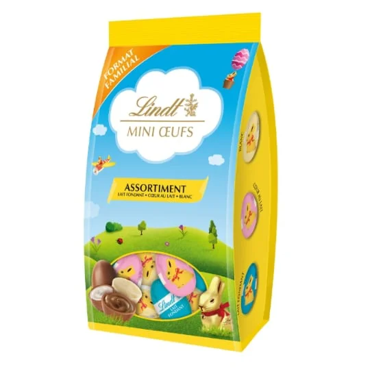 Chocolat Paque Mini oeufs au Lait, Coeur de Lait, Blanc