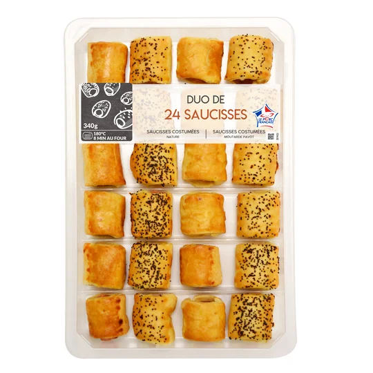 Duo de saucisses costumées x24 pièces