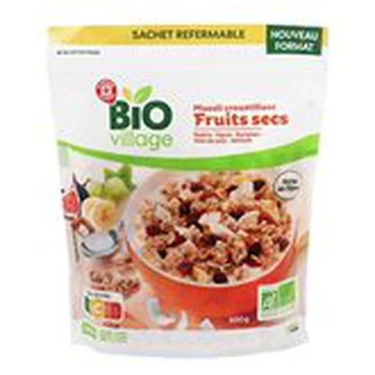 Muesli croustillant Fruits secs Bio