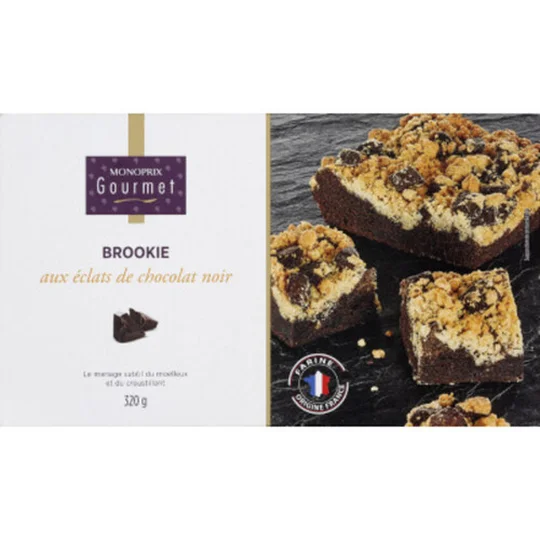 Brookie aux éclats de chocolat noir