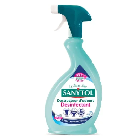 Spray désinfectant destructeur d'odeurs sans javel senteur marine