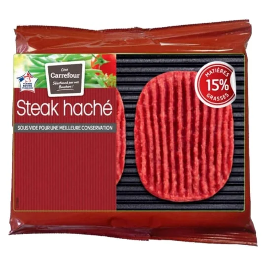 Steaks hachés pur boeuf 15% MG