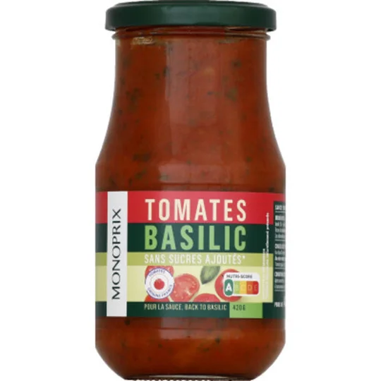 Sauce tomate basilic