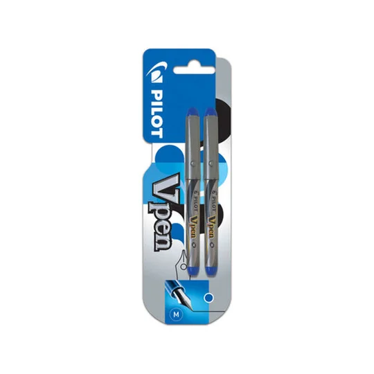 Stylos plume jetables Vpen encre Bleue x2