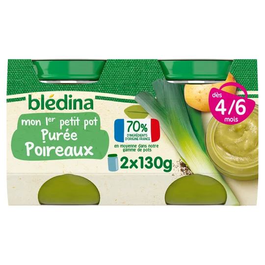 Petit pot bébé Purée de poireau - dès 4-6 mois