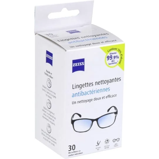Lingettes optiques nettoyante antibactérienne