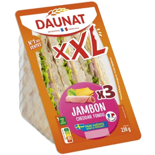 Sandwichs suédois jambon cheddar