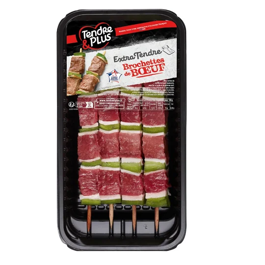 Brochettes boeuf Tendre Et Plus Extra tendre x4