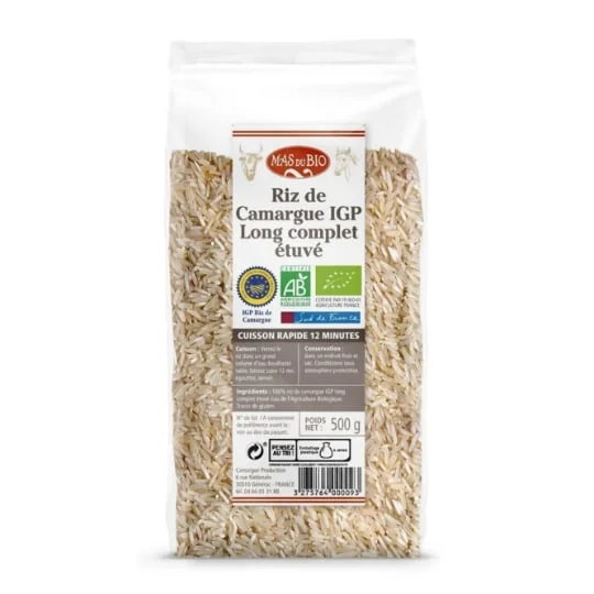Riz de Camargue long complet étuvé IGP