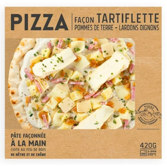 Pizza façon tartiflette pomme de terre lardons
