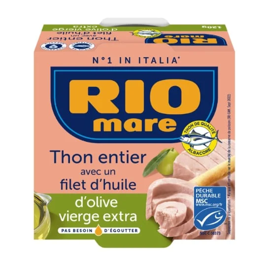 Thon entier huile d'olive vierge extra