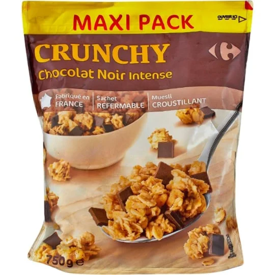 Céréales chocolat noir Crunchy