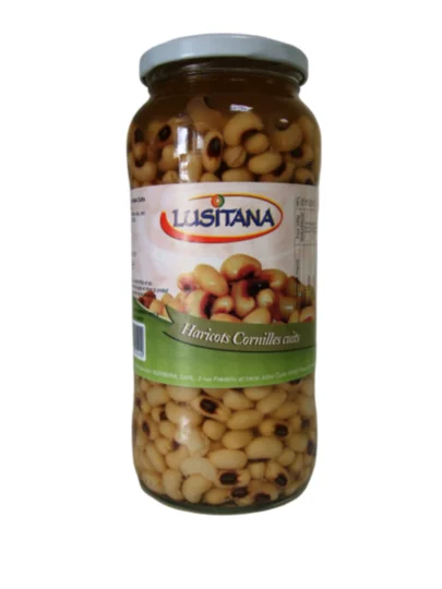 Haricots cornilles cuits en bocal