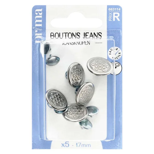 Boutons Jeans Nick x5