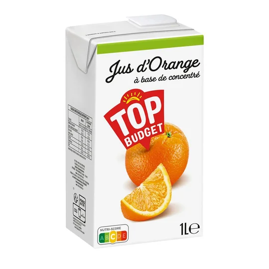 Jus d'orange à base de concentré