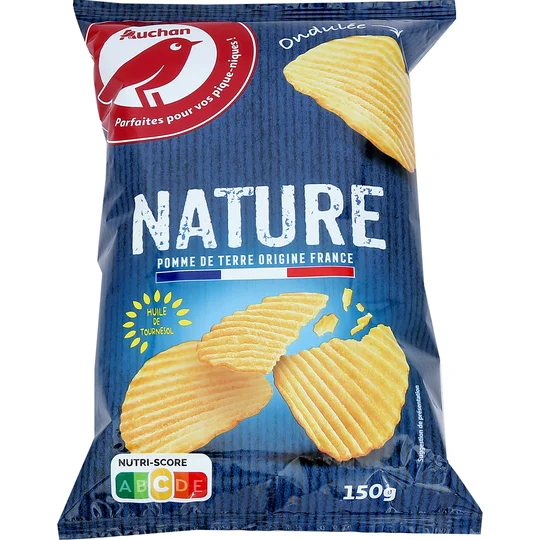 Chips ondulées à l'huile de tournesol