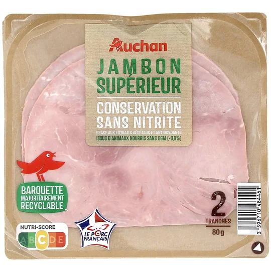 Jambon supérieur sans nitrite