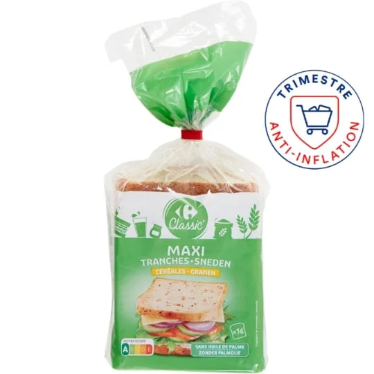 Pain de mie Céréales Grandes Tranches