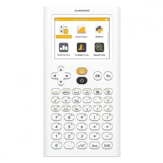 Calculatrice graphique blanche