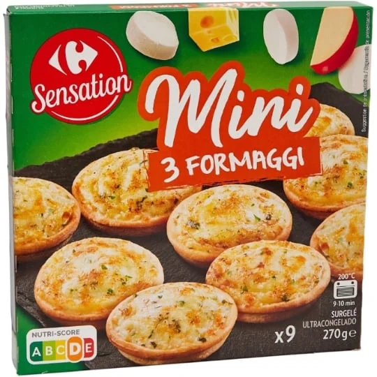 Mini pizzas 3 fromages