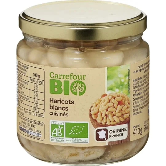 Haricots blancs bio cuisinés