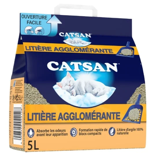 Litière pour chats agglomérante plus