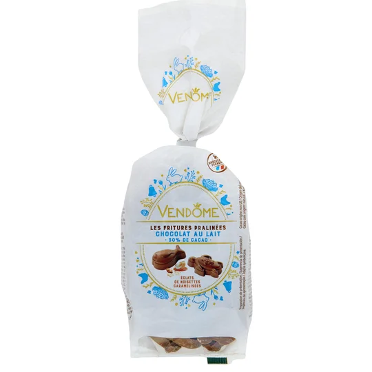 Fritures pralinées chocolat au lait éclats de noisettes caramélisées