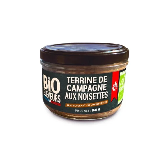 Terrine de campagne aux noisettes Bio