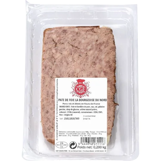 Pâté de foie la Bourgeoise du Nord