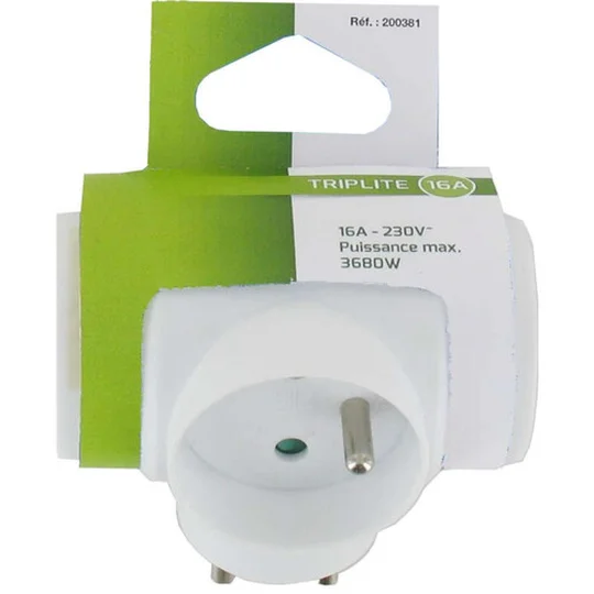 Multiprise Triplite 16 ampere blanc