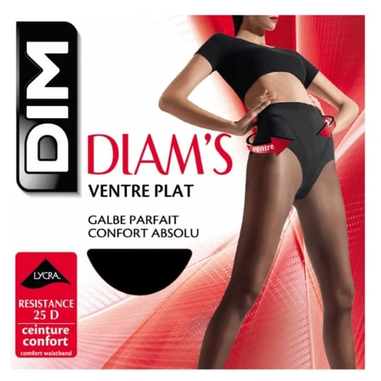 Collants Diam's Ventre plat Noir - Taille 2