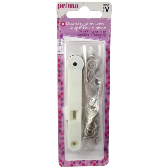 Boutons pressions à griffes + pince