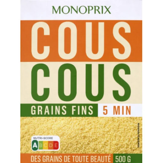 Couscous grain fin 5 minutes