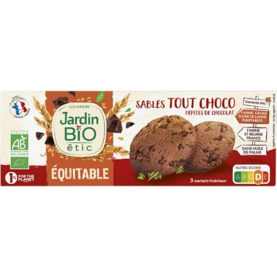 Biscuits sablés tout choco Bio