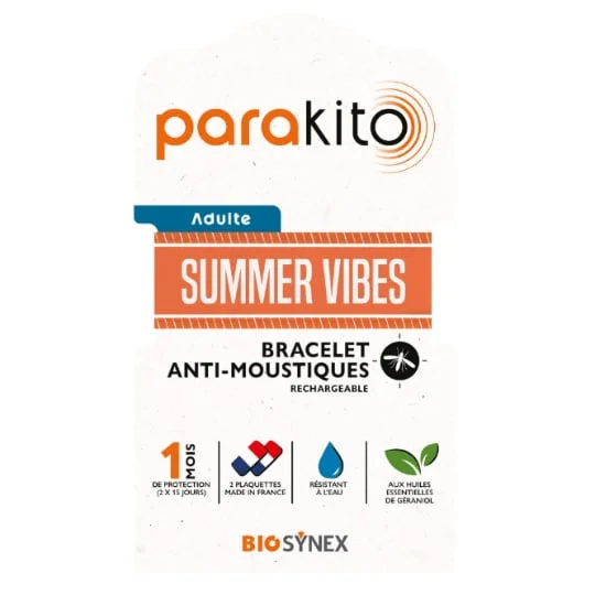 Bracelet Anti-Moustiques Orange Adulte